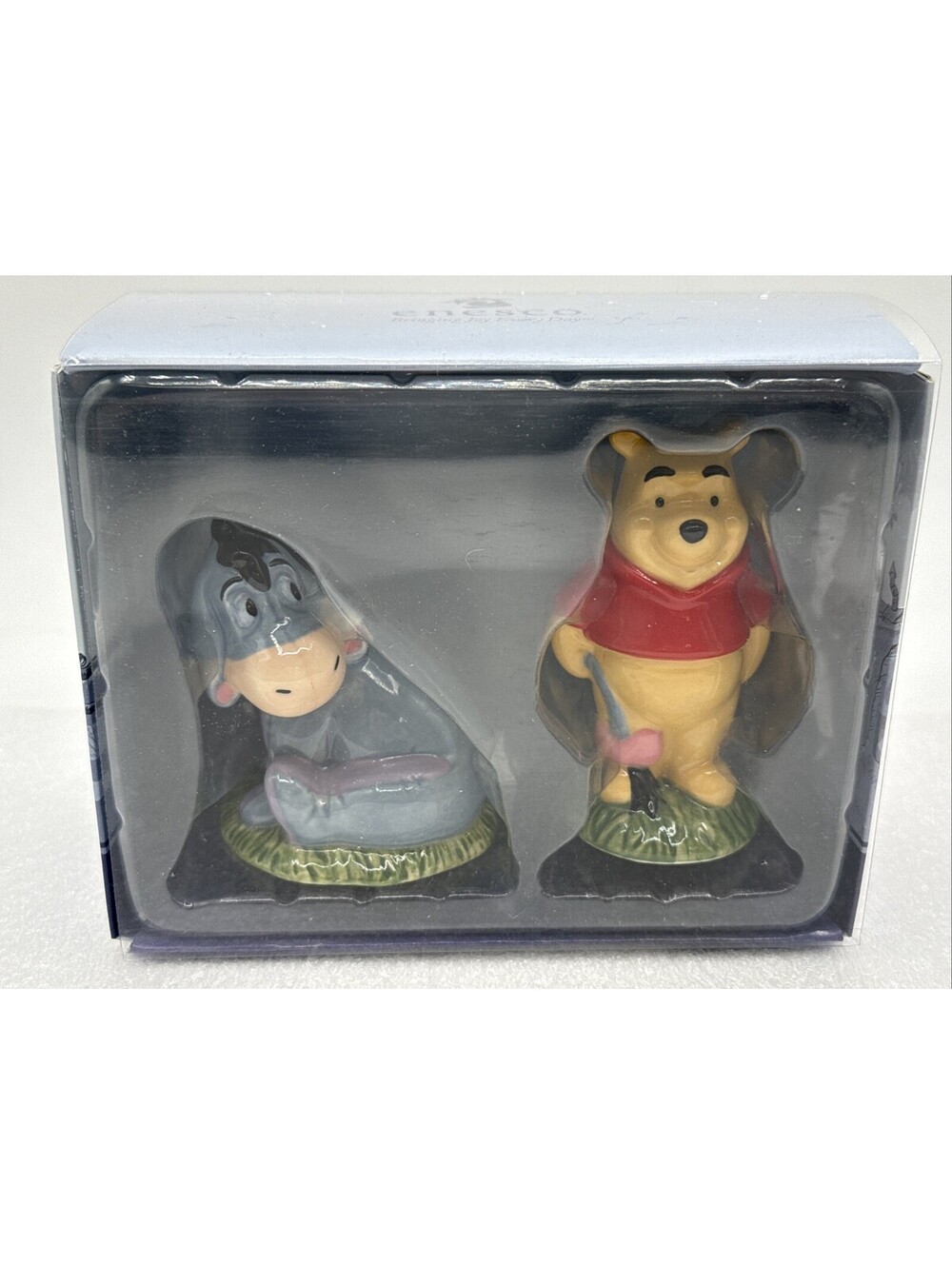 Enesco Disney Ceramics Winnie The Pooh And Eeyore Salt & Pepper Shakers New